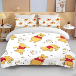Winnie the Pooh Voodikatted Voodipesu KomplektMultikas Karu Kate Moodne Tr&uuml;kitud 2/3-osaline Komplekt 1 VoodikateS&uuml;nnip&auml;evakingitused 150*200cm 3pcs
