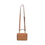 MCM Himmel Metalllogo T&otilde;mblukuga Sulgemine Kaetud L&otilde;uend ja Nahast &Auml;&auml;ris Crossbody T&otilde;mblukuga K&auml;ekott Naiste k&auml;ekotid Pruun MWRESAC02CO001 Basic Set (Bag+Dust Bag)