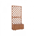 Jardini&egrave;re sur&eacute;lev&eacute;e - Outsunny - Bois naturel - 72,5x31,5x149,5cm - Pour plantes grimpantes