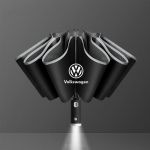 VOLKSWAGEN VW Auto LED-valgustusega Automaatselt kokkuklapitav Tuulekindel P&auml;ikesevari Vihmavari Volkswagen Tiguan Golf Passat Arteon T-ROC ID. jaoks