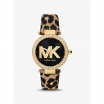 Michael Kors Parker Pav&eacute; Kuldse Tooni ja Vasikanahast Rihmaga K&auml;ekell MK4723 kuldpruun v&auml;rv