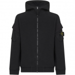 Stone Island Logo Kapuutsiga T&otilde;mblukuga Pikkade Varrukate Jakk Meeste Jakk Must K2S156100009S0A20-V0029 S