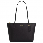K&auml;ekott Coach Fiona 24 Kuldne Logo T&otilde;mblukuga Sulgemine Taaskasutatud Nahast T&otilde;mblukuga K&auml;ekott &Otilde;lakott Keskmine Naiste k&auml;ekotid Must CW395-IMBLK Basic Set (Bag+Dust Bag)