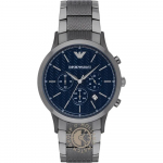 Emporio Armani Renato Sinine Antratsiithall Metall Meeste Kvarts Kronograaf K&auml;ekell AR2505 sinine