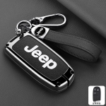 Jeep'i tsingisulamast nahast auto nutiklahvi kate Fob Jeep Grand Cherokee WK2 KL Wrangler JK Renegade Commander Compas'ile black