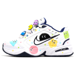 Nike Air Monarch 4 Quirky Colorblock Slip Resistant Height Increasing Low top Chunky Sneakers Unisex Black White 415445-102(Team628-) 38.5 white