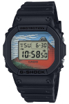 Casio Valmistatud Katsushikas Hokusai Fine Clear Black G-Shock Kell, Jaapan, Disain, Tuul, Ilm, DW-5600KHG24-1JR, Meeste,