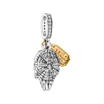 Pandora Millennium Falcon 925 H&otilde;be Kuupmeetriline Tsirkooniumoksiid Ripats Unisex ripats 769504C01 Silver,F