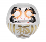 Takasaki Daruma nukk Suurus 5 Hea kujuke/kaunistus, Valge, (15x14x17cm), Fortune, HKDM-5-WH-3 valge