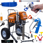 Rosfix V&auml;rvimis- ja pahteldusagregaadi komplekt Tornado Pro RTR5 UltraSpray 4000W &ndash; Tootlikkus 6,5L/min | R&otilde;hk 22MPA | P&uuml;stol Black Spray BS500
