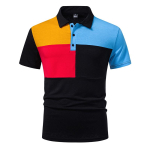 Suvised polos&auml;rgid meestele Elegantne s&auml;rk Golfir&otilde;ivad Patchwork V&auml;rv Disainer L&uuml;hikeste varrukatega Polos De Hombre Meeste t&auml;navas&auml;rgid XL blue