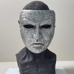 Halloween Lihav&otilde;tted Baldwin IV cosplay Peokost&uuml;&uuml;m vaikk&auml;sit&ouml;&ouml; mask Baldwin Pattern gray