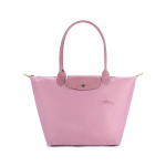 Longchamp Le Pliage Green 31 Moodne &Uuml;hev&auml;rviline Pika K&auml;epidemega Pressn&ouml;&ouml;bi ja T&otilde;mblukuga Sulgemisega Taaskasutatud L&otilde;uend Nahkdetailidega Kandekott 1899919P72 Petal Pink