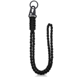 Tugev Paracord Lanyard V&otilde;tmehoidja 7-sooneline Kaelapael V&auml;litingimusteks Kaelakee V&otilde;tmehoidja Pael Punutud Metallklipiga V&otilde;tmer&otilde;ngas must