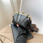 Moodne Shell kott naiste uus Korea mitmek&uuml;lgne kettk&auml;ekott Populaarse tekstuuriga Crossbody &otilde;lakott naistele must
