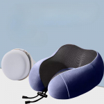 U-kujulised m&auml;luvahust kaelapadjad Pehme reisipadi massaaž kaelapadi magamislennuk padi emakakaela tervishoiu voodipesu sinine