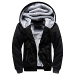 Meeste kapuutsiga jakk Talvine paks soe fliisuga lukuga kapuutsiga mantel Vabaaja dressipluus Spordir&otilde;ivad Mehelikud dressipluusid XS~ 5XL XXXXXL gray