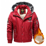 Meeste v&auml;limuse jaoks sulepuhvjakk Trendikas pluss suuruses parka Polsterdatud 5XL jope kapuutsiga Slim Talvine Paks Soe Mantel XXL punane