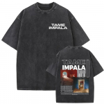 Unisex Vintaažiline &Uuml;le suurusega Pesemata L&uuml;hikeste Varrukatega T-s&auml;rk Tame Impala Rokkansambel Deadbeat Tour Album Hip Hop F&auml;nnidele Kingitus T-s&auml;rgid S