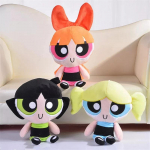 3 tk/partii 20 cm Multikas Powerpuff Anim T&uuml;drukud Palusm&auml;nguasjad Armsad Blossom Buttercup Bubbles T&auml;idisega Palus NUKUD Kingitused Lastele 20cm / 3pcs valge