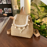 V&auml;ike n&ouml;&ouml;riga suletav seljakott Naistele Mini &otilde;lgedest kootud koolikott Moodne reisikott T&ouml;&ouml;le k&auml;imise &otilde;lakott T&uuml;drukute helmestega kotid sac 22x12x22cm khaki