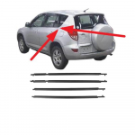 4 tk 91 cm v&auml;limised kummilistid akendele Toyota RAV4 2008-2012 jaoks, klasikaitse ilmastikuriba RAV-4 klaasikilele 75721-42020 EU 4 pcs set