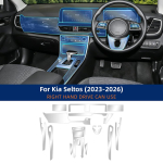 Kia Seltos 2023-2026 jaoks T&auml;ielik komplekt TPU N&auml;htamatu Salongikile Kriimustusvastane Auto Salongi Kaitsekatted Lisatarvikud. Right-hand drive black