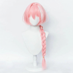 Anime Astolfo Cosplay Parukas Apocryph Astolfo Pikk Roosa Segatud Valge Patsiga Parukas Kuumuskindel S&uuml;nteetiline Juus Rollim&auml;ngu Parukad + Parukav&otilde;rk (as the picture,One Size)