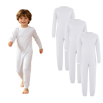 Laste pehme puuvillane pikkade varrukatega kombinesoon 3 tk &Uuml;mmargune kaelus Tagak&uuml;ljel n&auml;htamatu t&otilde;mblukk Unisex Kohandatud riided erivajadustega lastele 5-6 Years valge