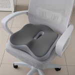 Ergonoomiline m&auml;luvahust istmepadi kontoritoolidele ja autodele - R&uuml;hitoe, tuharavalude leevenduse, kergesti puhastatava materjaliga hall