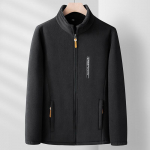 Talvine meeste &otilde;ues kasutatav fliisjakk, vabaaja polaarfliisist k&uuml;lmakindel paksendatud mantel, kerge tuulekindel t&otilde;mblukuga kardigan, soe jakk XL must