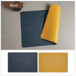 Kunstnahast laudlina komplekt 1/4/6 tk, kuumakindel, libisemiskindel, veekindel, kahepoolne, k&ouml;&ouml;gi s&ouml;&ouml;gilaua PU alusmatid (Blue,6pcs 44.5x30CM)