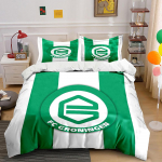 FC Groningen Roheline Voodipesukomplekt Voodipesu Tekikate Komplekt Tekikate Padjap&uuml;&uuml;rid   (1 * Tekikott 2 * Padjap&uuml;&uuml;ri, ilma tekita) 135x200cm