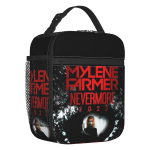 Mylene Farmer Nevermore 2023 Termoisoleeritud L&otilde;unakk Kott Naistele Prantsuse Laulja Kaasaskantav L&otilde;una-Tote Kooli V&auml;litingimustesse Toidukarp One Size black