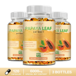 Airboy - 6000 mg papaia lehe ekstrakti kapslid - Vereliistakute tasemed, immuuns&uuml;steem ja seedetrakti tervis 120*3