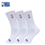 NBA Sokid Meestele, Spordisokid Pika S&auml;&auml;rega, K&otilde;ikhooajalised, L&otilde;hnakindlad, V&otilde;rkjas Hingav, Suur Suurus, K&otilde;rge S&auml;&auml;rega Korvpallip&uuml;ksid Puuvillased Sokid, 3 Paari white