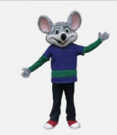 Uus T&auml;iskasvanud Tegelane Multikas Chuck E. Juustuhall Hiir Halloweeni J&otilde;ulud Kleit Kogu Keha Rekvisiidid R&otilde;ivastus Maskott Kost&uuml;&uuml;m XS（old）