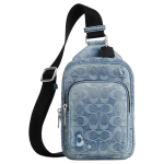 Coach Racer 14 Moelogo Reguleeritav &Otilde;larihm Teksad ja Nahk Mini Rinnakott Meeste kotid Hele-Indigo CET95-SVNIM Basic Set (Bag+Dust Bag) gray