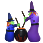 T&auml;ispuhutav n&otilde;iakate kuju, &otilde;hukuju, Halloweeni kaunistus LED-valgustusega, pol&uuml;ester, 170x60x180cm 170 x 60 x 180 cm mitmev&auml;rviline