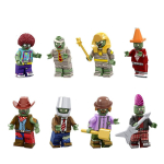 Zombide ehitusklotside minifiguuride komplekt, Plant vs Zombie stiilis loomingulised haridusm&auml;nguasjad 8pcs
