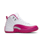 Air Jordan 12 Retro GG 'Vivid Pink' (Unisex) valge / erksaroosa-metallik h&otilde;bedane Laste korvpallijalatsid 510815 109 36.0 white
