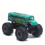 Mudel T&otilde;mmatava Mootoriga M&auml;nguasi Monster Truck Sulamist Suurte Ratastega M&auml;ngus&otilde;iduk Auto Kingitused Poistele T&uuml;drukutele Monster Koolibuss Valatud Metall black