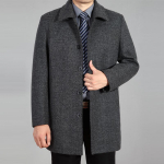 Meeste villane mantel s&uuml;gistalvine mantel Villane pikk mantel Peamantel Meeste villane jope, suur suurus 7XL 5XL