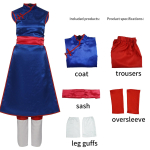 Anime Draakon Cos Palli Chichi Cosplay Kost&uuml;&uuml;m S&auml;rk Sinine &Uuml;htne Rekvisiidid Cheongsam Naiste &Uuml;htne Kleit Halloweeni Peo Komplekt Kingitus XS（old） blue
