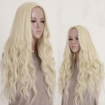 Naiste pikk mood Blond laineline lokkis T&auml;isparukas Cosplay Party Printsessi soeng