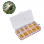 Lixada 500tk s&uuml;sinikterasest &otilde;ngekonksud 3# -12# 10 suurust kalakonksud koos 500pcs with hole must