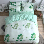 Voodilina must-valge 4-osaline voodipesukomplekt tekikott voodiriided Twin 3Pcs