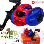 Baitcasting Reel 13+1 BB &uuml;lekandesuhe 7,0:1 Sujuv landip&uuml;&uuml;girull merevees kalap&uuml;&uuml;giks Drag 8kg left hand