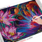 T&auml;isruudukujuline teemant 5D DIY teemantmaal Lilled 3D tikandiga ristpistes mosaiikmaalide dekoratsioon 20*30 cm