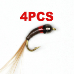 Bimoo 4PCS #14 volframp&auml;rlipea paabulinnu sulg Jig Nymph Fly